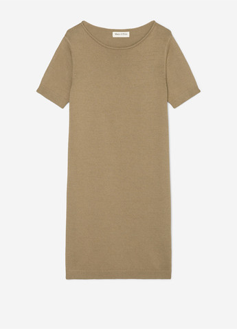 Темно-бежевое кэжуал платье Marc O'Polo однотонное