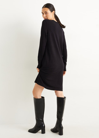 Черное кэжуал платье C&A однотонное