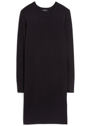 Черное кэжуал платье C&A однотонное