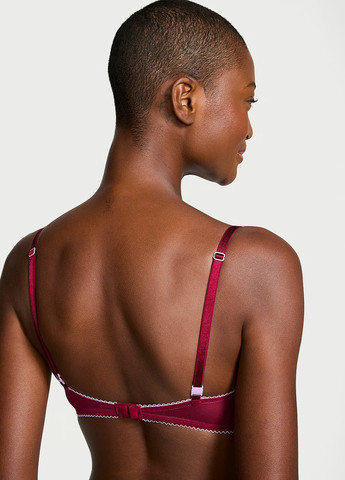 Бордовий демісезонний комплект (бюстгальтер, трусики) Victoria's Secret