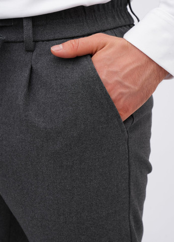 Темно-серые кэжуал демисезонные зауженные брюки K.O.R