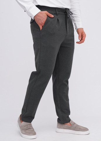 Темно-серые кэжуал демисезонные зауженные брюки K.O.R