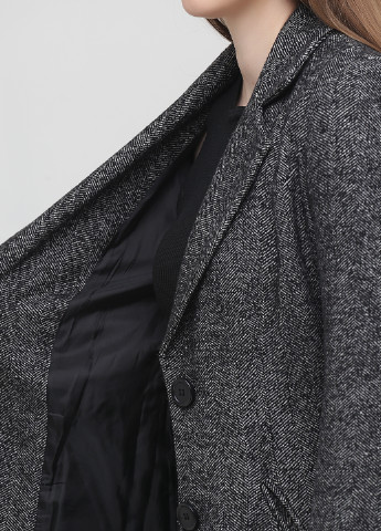 Черное демисезонное Пальто однобортное Femme Prive