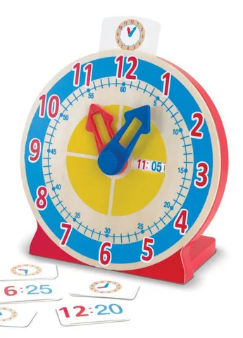 Розвиваюча іграшка Melissa & Doug Дерев'яні розумні годинник (MD14284) Melissa&Doug Деревянные умные часы (203968822)