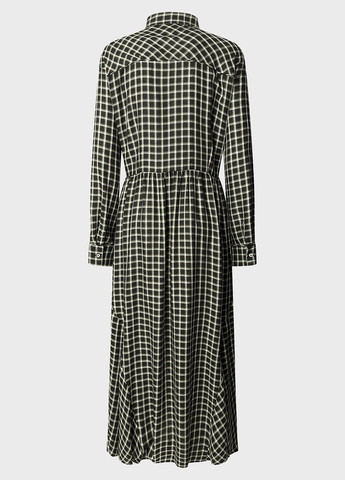 Черное кэжуал платье рубашка Pepe Jeans в клетку