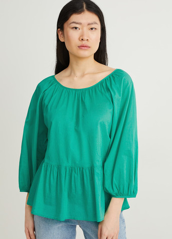 Зелёная блуза C&A