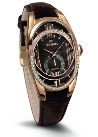 Часы наручные Seculus 1668.2.1064 brown, pvd-r cz stones, brown leather (250304257)