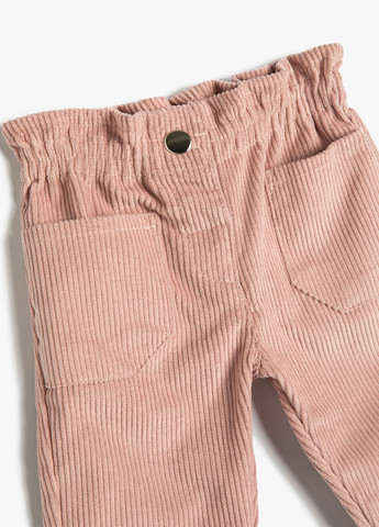 Пудровые кэжуал демисезонные прямые брюки KOTON