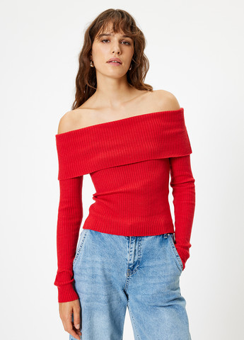 Красный демисезонный свитер KOTON