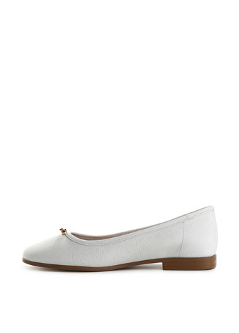 Жіночі балетки Le'BERDES | білі однотонні бант натуральна шкіра (360795563)