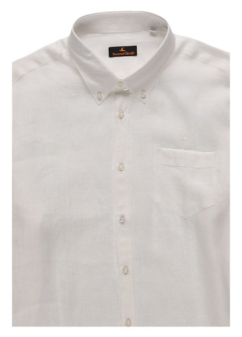 Белая классическая, кэжуал рубашка однотонная Nazarenogabrielli