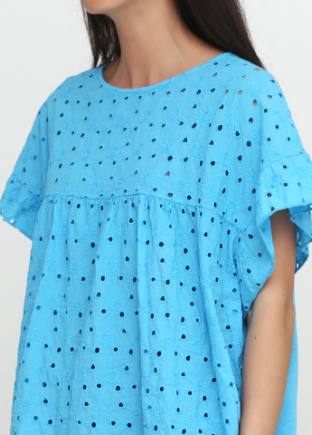 Голубая летняя блуза Moda in Italy