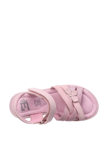 Розовые кэжуал сандалии Les Petits на липучке