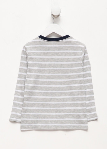 Серый демисезонный кэжуал лонгслив H&M в полоску