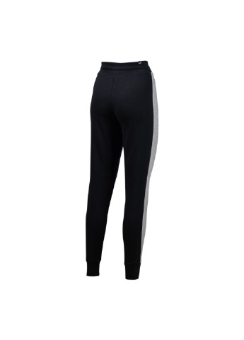 Штани Contrast Pants TR W Puma однотонні чорні спортивні бавовна, поліестер, еластан