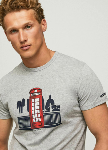 Сіра футболка Pepe Jeans London