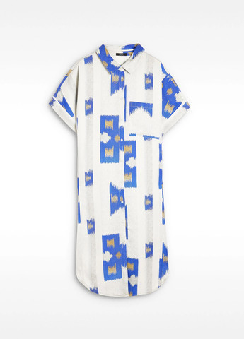 Білий кежуал сукня сукня-сорочка Parfois з абстрактним візерунком