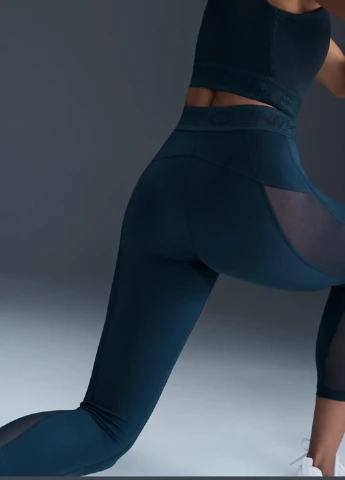 Темно-синие демисезонные леггинсы fn4981-478 Nike