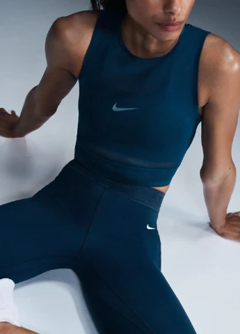 Темно-синие демисезонные леггинсы fn4981-478 Nike
