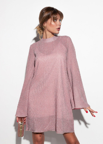 Лілова коктейльна романтичне плаття-міні Gepur однотонна