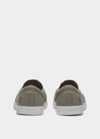 Темно-бежевые слипоны Timberland с вышивкой, с логотипом