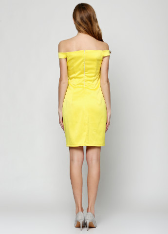 Желтое коктейльное платье Ut однотонное