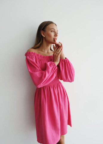 Розовое платье Liton однотонное