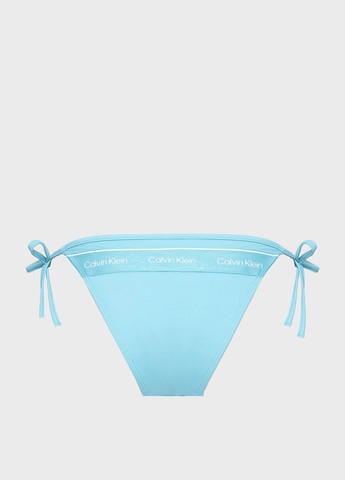 Бирюзовые купальные трусики с логотипом Calvin Klein