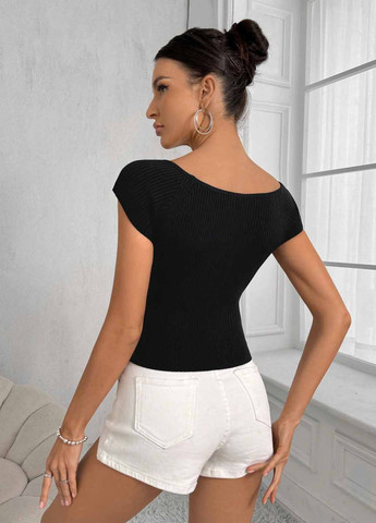 Черный летний джемпер джемпер SHEIN