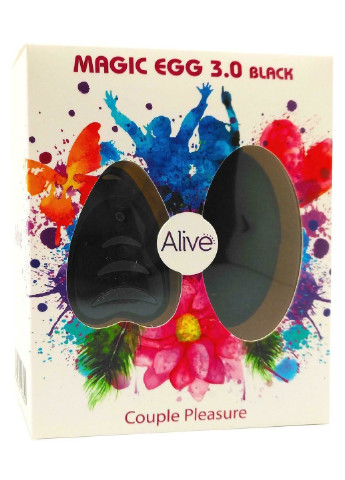 Виброяйцо Magic Egg 3.0 Black с пультом ДУ, на батарейках Alive (254151188)