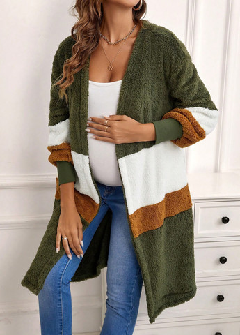 Разноцветный зимний кардиган SHEIN