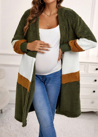 Разноцветный зимний кардиган SHEIN