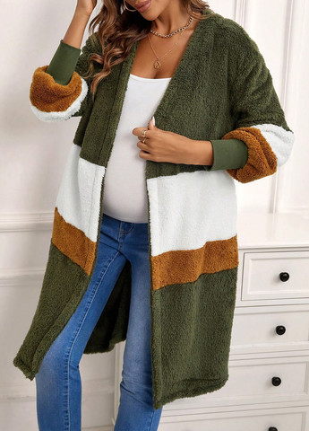 Разноцветный зимний кардиган SHEIN