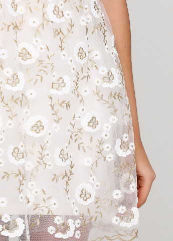 Білий коктейльна плаття, сукня кльош Rinascimento однотонна