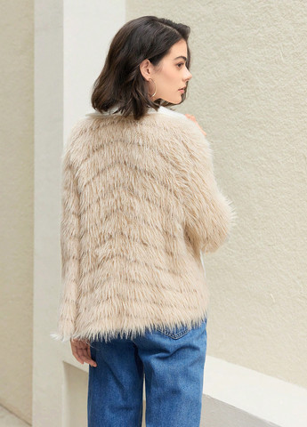 Бежевый демисезонный кардиган SHEIN