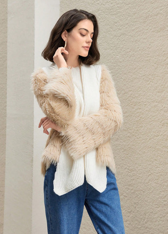 Бежевый демисезонный кардиган SHEIN