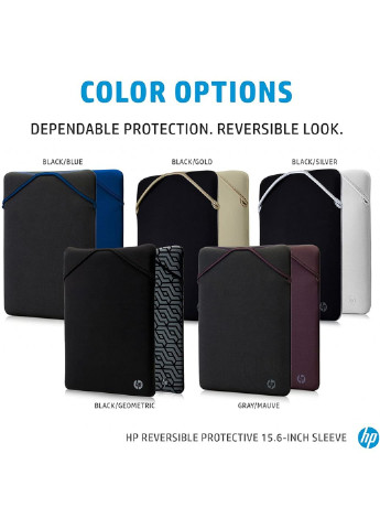 Чохол для ноутбука 15.6" Reversible Protective Blk/Slv Sleeve (2F2K5AA) HP (251880654)