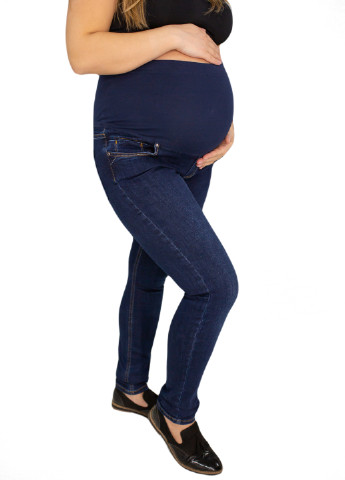 7252 Зручні джинси для вагітних Сині HN - (224190422)