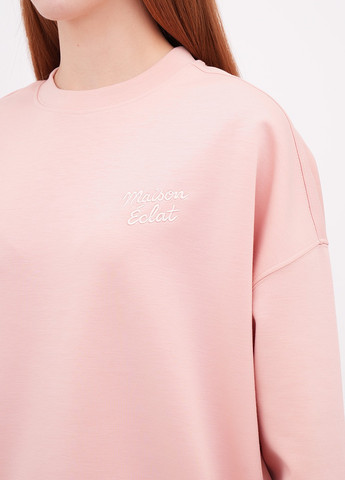 Пудровий світшот EQUILIBRI однотонний вишивка (355383178)