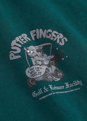 Изумрудный свитшот H&M рисунок без декора (300466332)