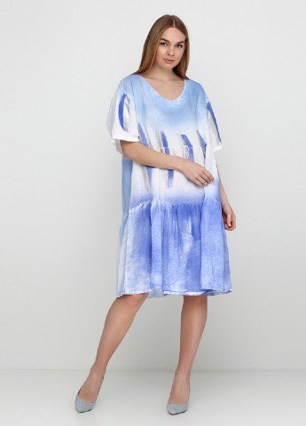 Синя кежуал сукня Made in Italy з градієнтом