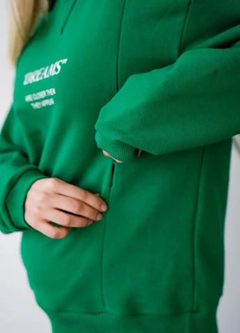 Хлопковый мягкий свитшот для беременных и кормящих с секретом для кормления зеленый To Be - крой надпись зеленый кэжуал эластан, хлопок - (248407697)