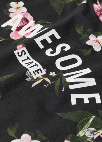 Чорна літня футболка H&M