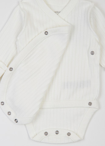 Молочний демісезонний комплект (боді, повзунки, шапка) KRAKO