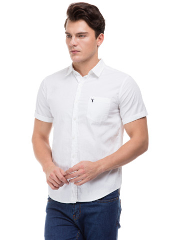 Белая кэжуал рубашка Яavin с коротким рукавом