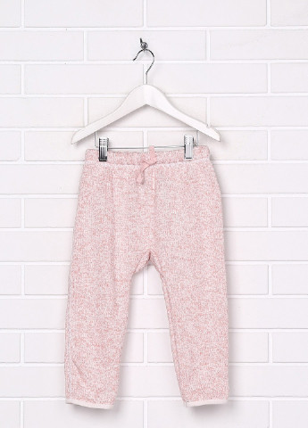 Светло-розовые кэжуал осенние с высокой талией брюки H&M