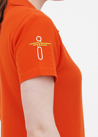 Оранжевая женская футболка-поло Innogy с надписью