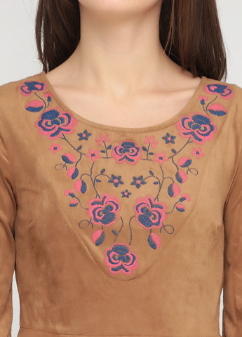 Коричнева кежуал сукня кльош Springfield однотонна