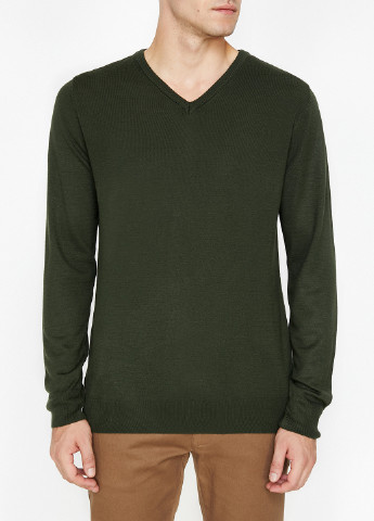 Зеленый демисезонный джемпер пуловер KOTON