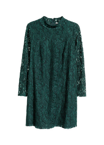 Зелена кежуал плаття, сукня а-силует H&M однотонна